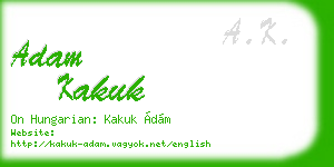 adam kakuk business card